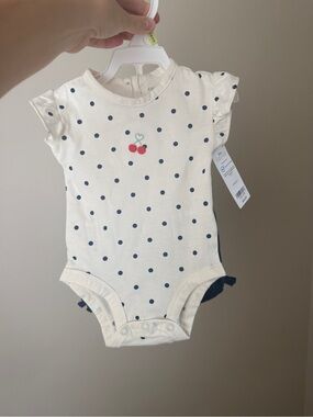 NWT Carter’s Polka Dot Cherry Baby Onesie